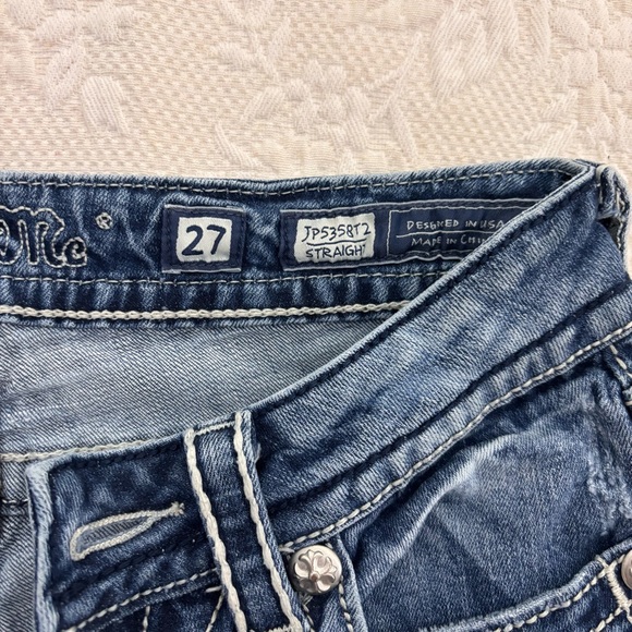 Miss Me Jeans Straight Cut Womens Denim Jeans 27R - Picture 5 of 6